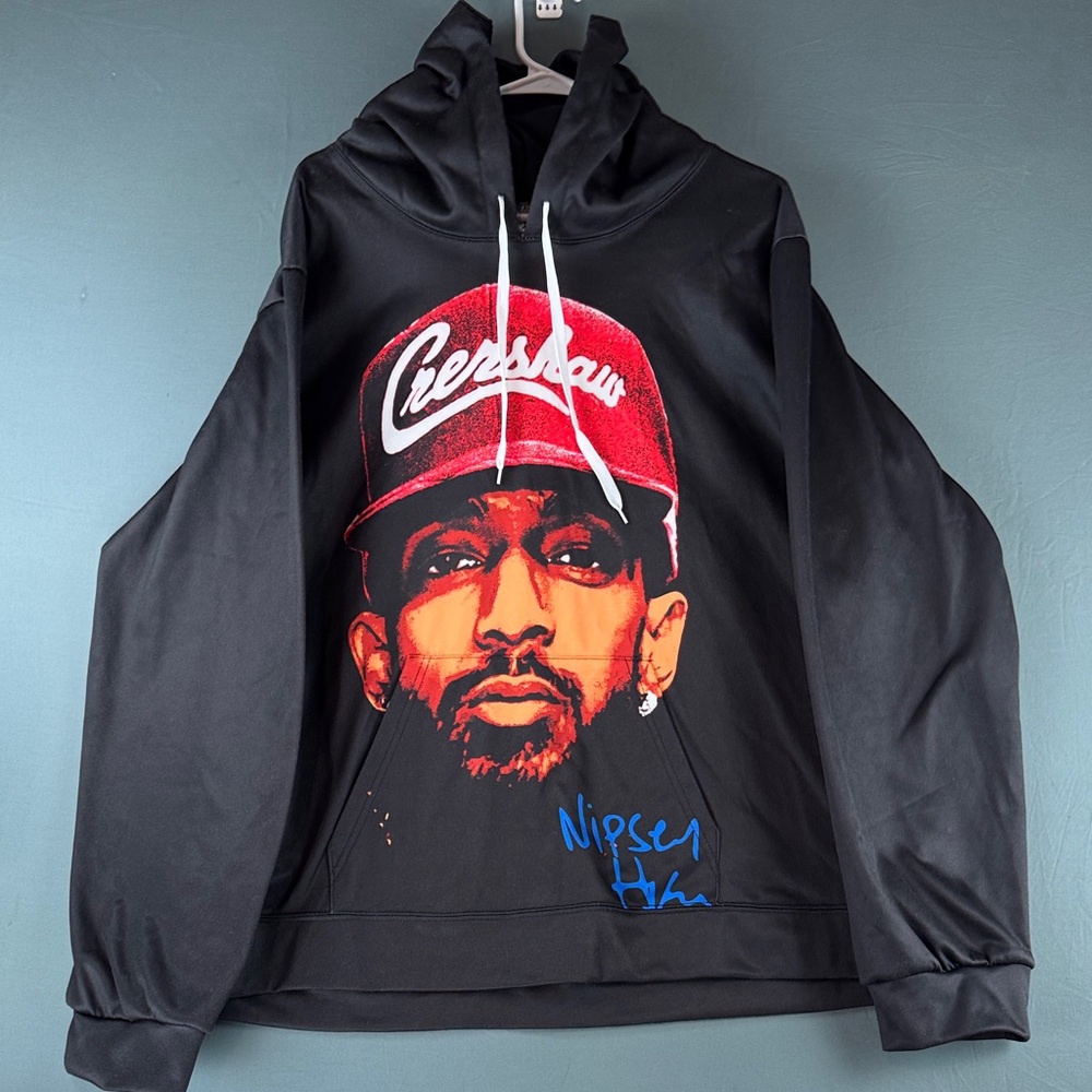 Nipsy Hustle Black Hoodie with Graphic Print